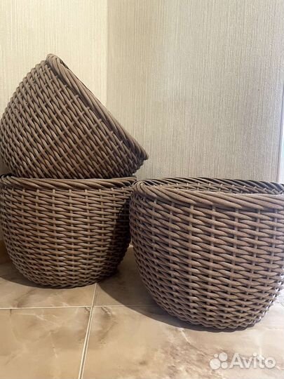 Кашпо из ротанга