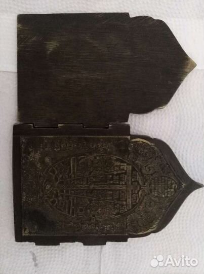 Икона складень старинная