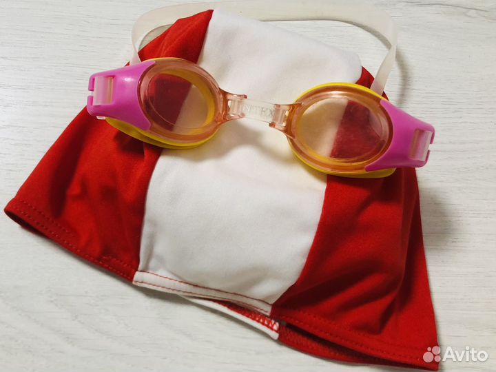 Шапочка для плавания взрослая тканевая