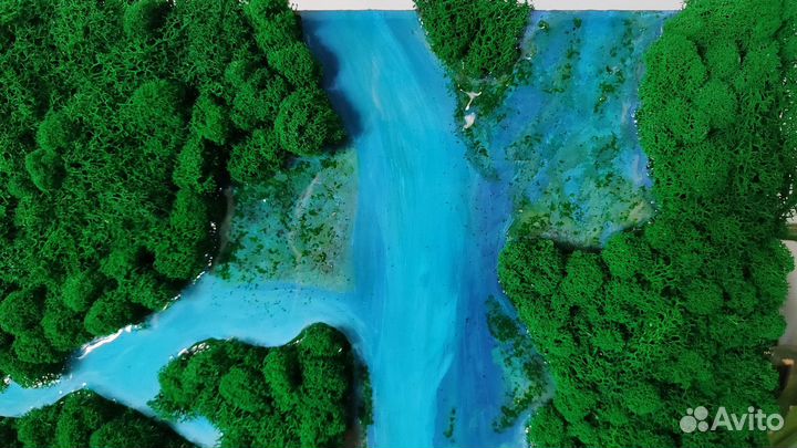 Интерьерное панно стабилизированный мох