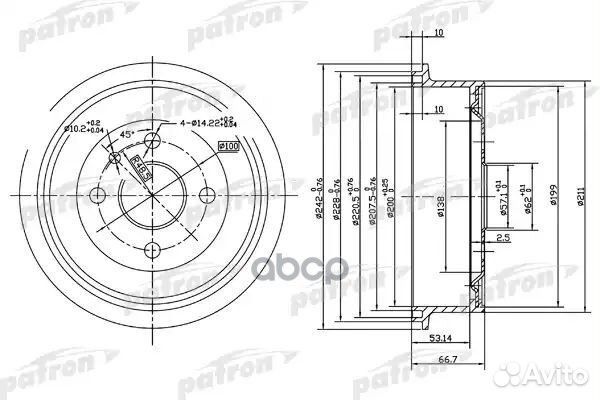 Барабан тормозной espero/nexia/lanos/nubira DOH