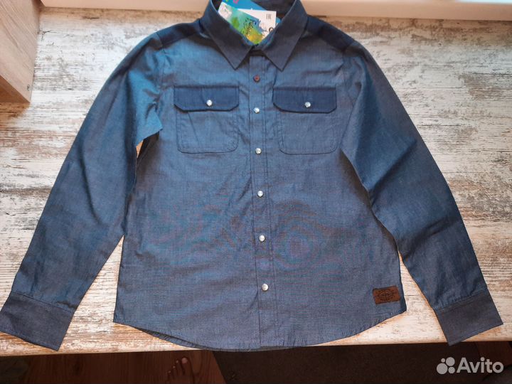 Школьная рубашка сорочка хлопок, новая 140 р