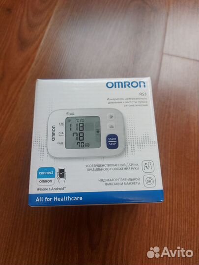 Тонометр omron RS3 на запястье