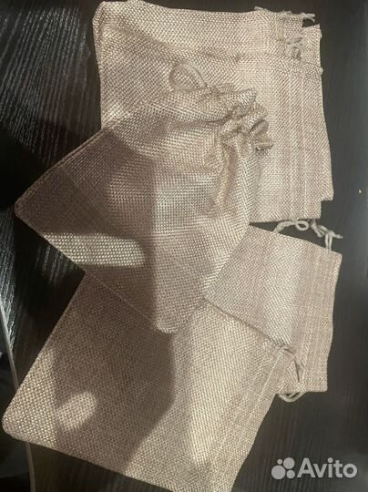 Мешочки льняные джутовые 13*18