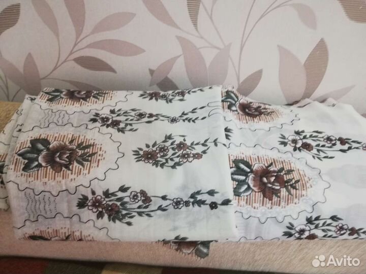 Тюль шторы на кухню(95*1600), шторы(1100*2500)