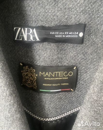 Пальто zara manteco