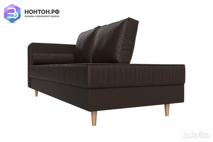 Кушетка Прайм экокожа коричневая
