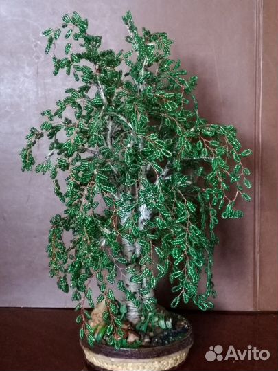 Береза из бисера, ручная работа