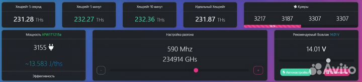 Прошивка Antminer S21 Pro 234ths