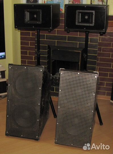 Колонки Frank Audio 2100W Рупоры Сабвуферы Стойки