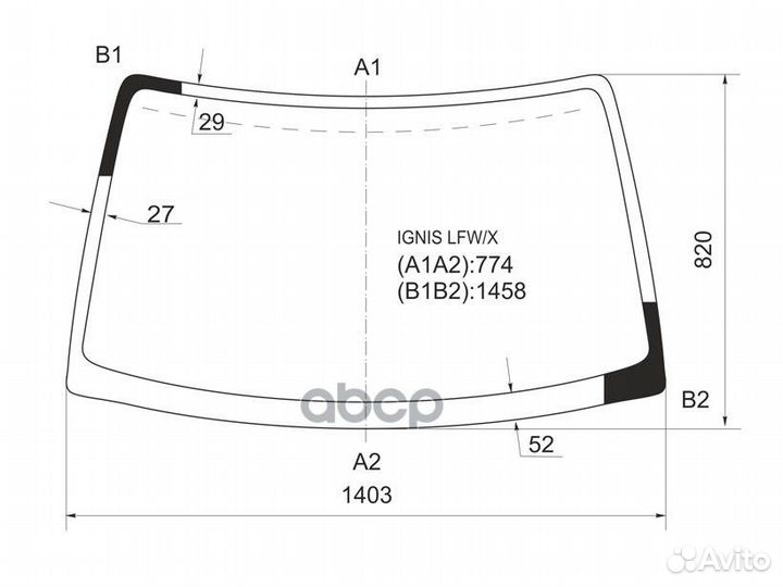 Стекло лобовое Chevrolet Cruze 01-08 / Subaru