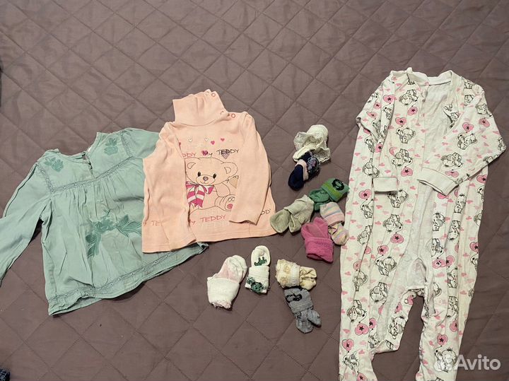 Пакет детских вещей для девочки 74-86
