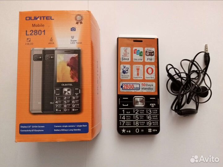 Телефон Oukitel, 3SIM, 2800 mAh