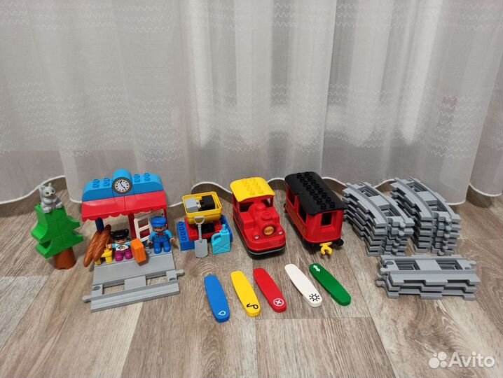 Обн. 15.06 / Lego duplo поезда, рельсы