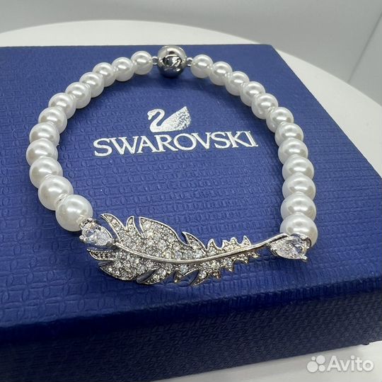 Браслет Swarovski перышко