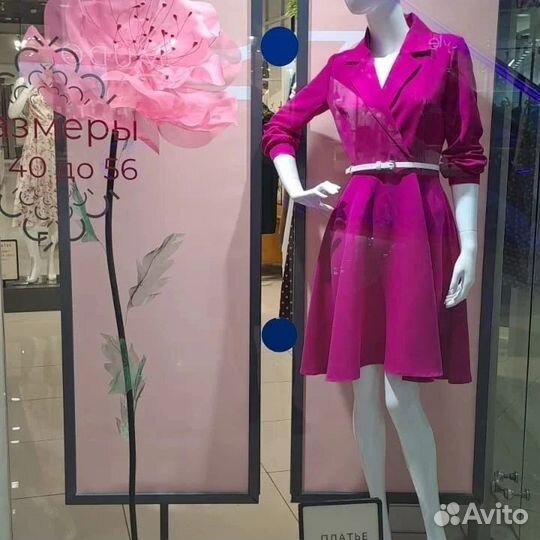 Оформление витрин цветами