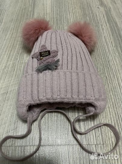 Шапка детская для девочки зимняя
