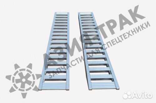 Сходни, длина 3800 мм, ширина 450 мм, 4 тонны, для