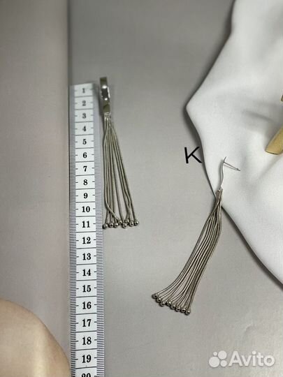 Серьги металлические кисти тренд