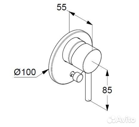 Смеситель для душа, Kludi, bozz, цвет-черный матов
