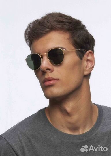 Очки Ray Ban Round Metal коричневые