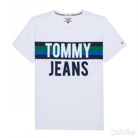 Белая футболка tommy jeans