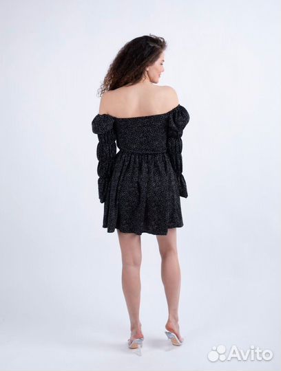 Платте мини в горошек