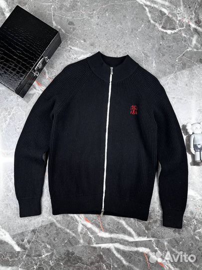 Джемпер мужской черный Brunello Cucinelli