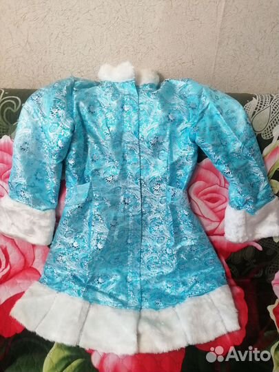 Костюм снегурочки взрослый. Размер 44-46