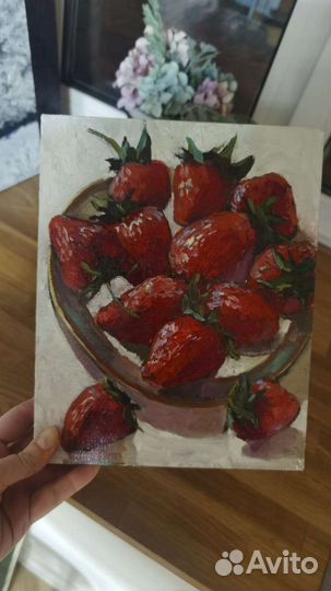 Картина маслом Клубника