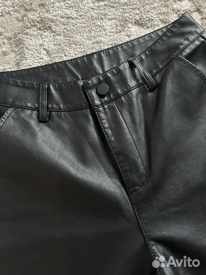 Кожаные брюки женские