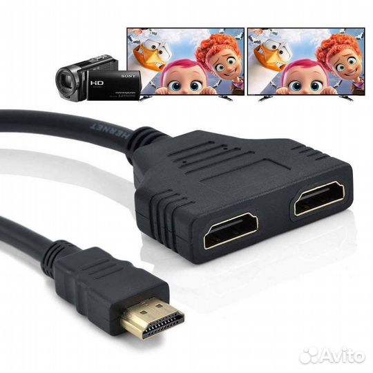 Переходник hdmi на 2x hdmi