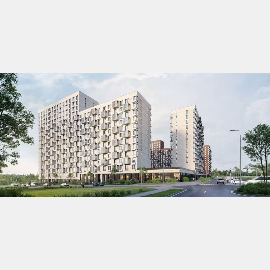 2-к. квартира, 57,4 м², 12/17 эт.