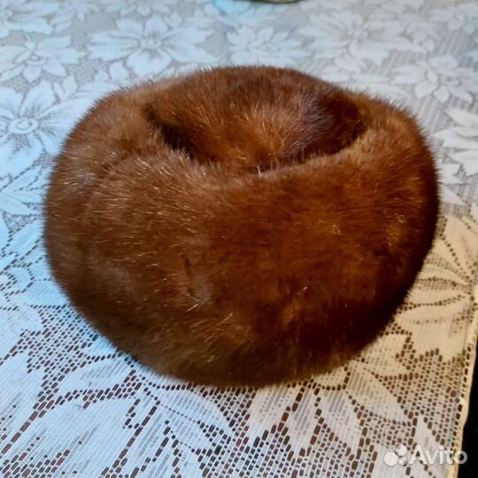 Шапка норковая женская бу размер 52-54