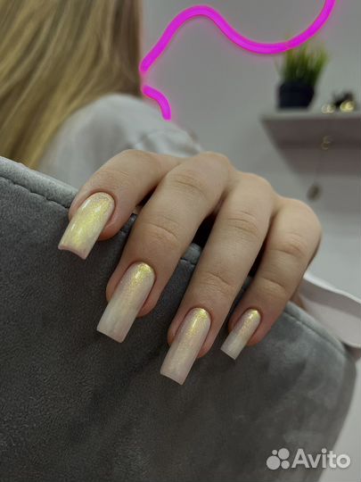 Маникюр наращивание укрепление с покрытием Ковров
