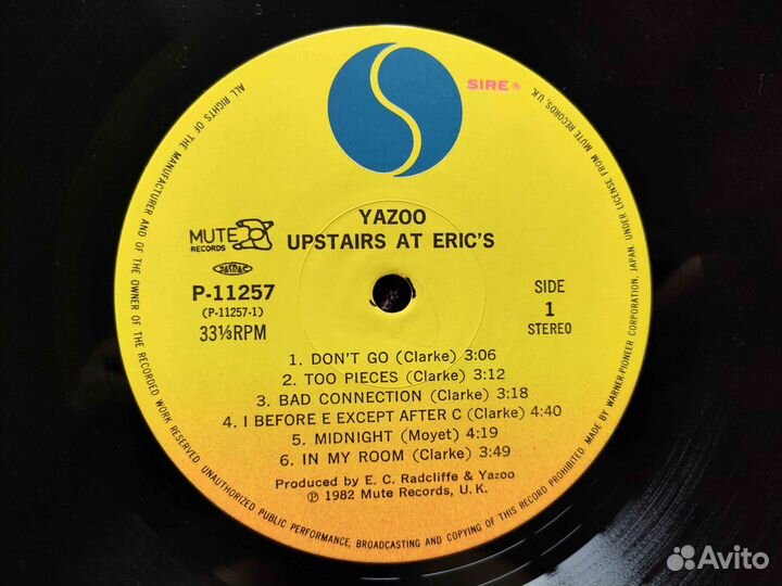 Yazoo – Upstairs AT Eric's оригинал Japan 1982 OBI