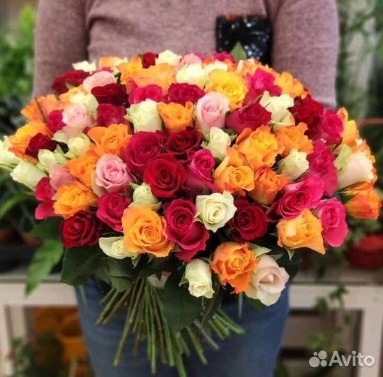 101шт Кенийская роза букет