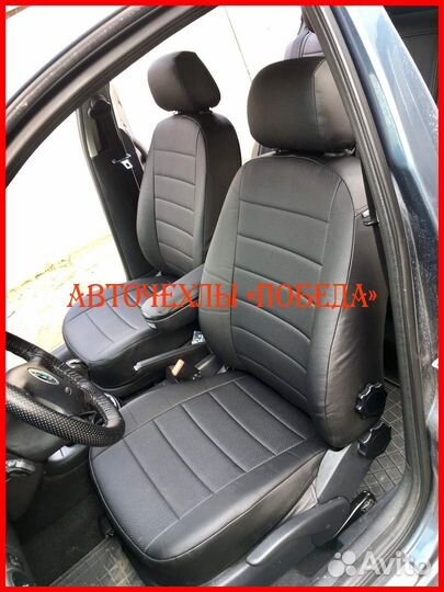 Чехлы Skoda Octavia Tour из экокожи чёрные Классик