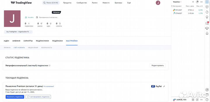 TradingView Premium / Plus 30-60-365 дней