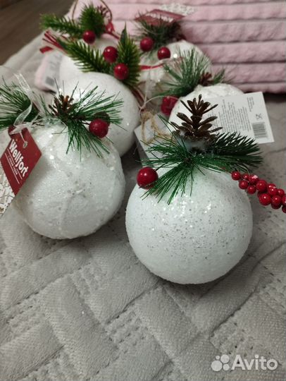 Новогодние игрушки на елку 6 шт (новые)