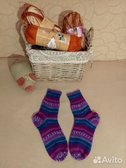 Носки шерстяные. Ручная работа