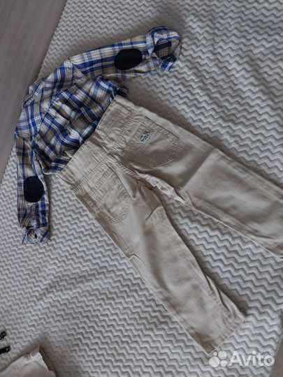 Рубашка, джинсы и шорты -комбинезон р. 92-98