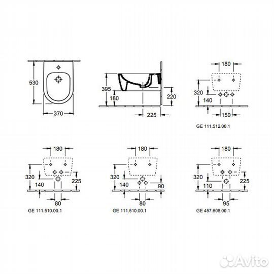 Villeroy&Boch Avento биде 54050001