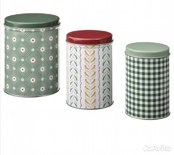 Набор баночек для хранения IKEA, 3 шт
