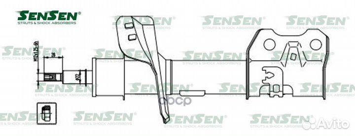 Амортизатор перед. прав. Honda CR-V III (RE) CR
