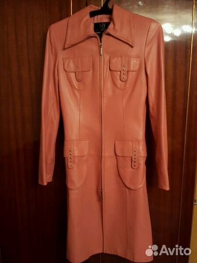Плащ кожаный