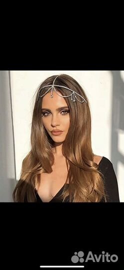 Тика из страз под серебро новая