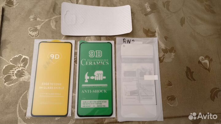 Стекла защитные и чехол для Xiaomi Redmi Note 9