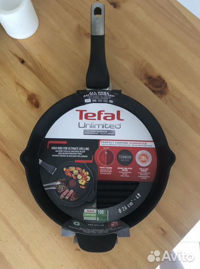 Круглая сковорода гриль Tefal unlimited 26