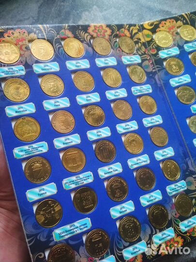 Полный набор монет гвс в альбоме